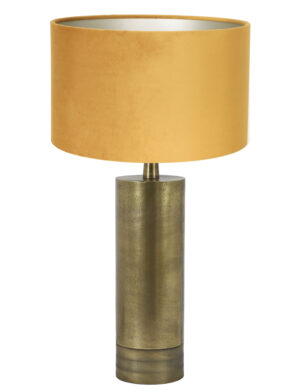 goldene-tischlampe-mit-ockerfarbenem-schirm-light-&-living-savi-8418br