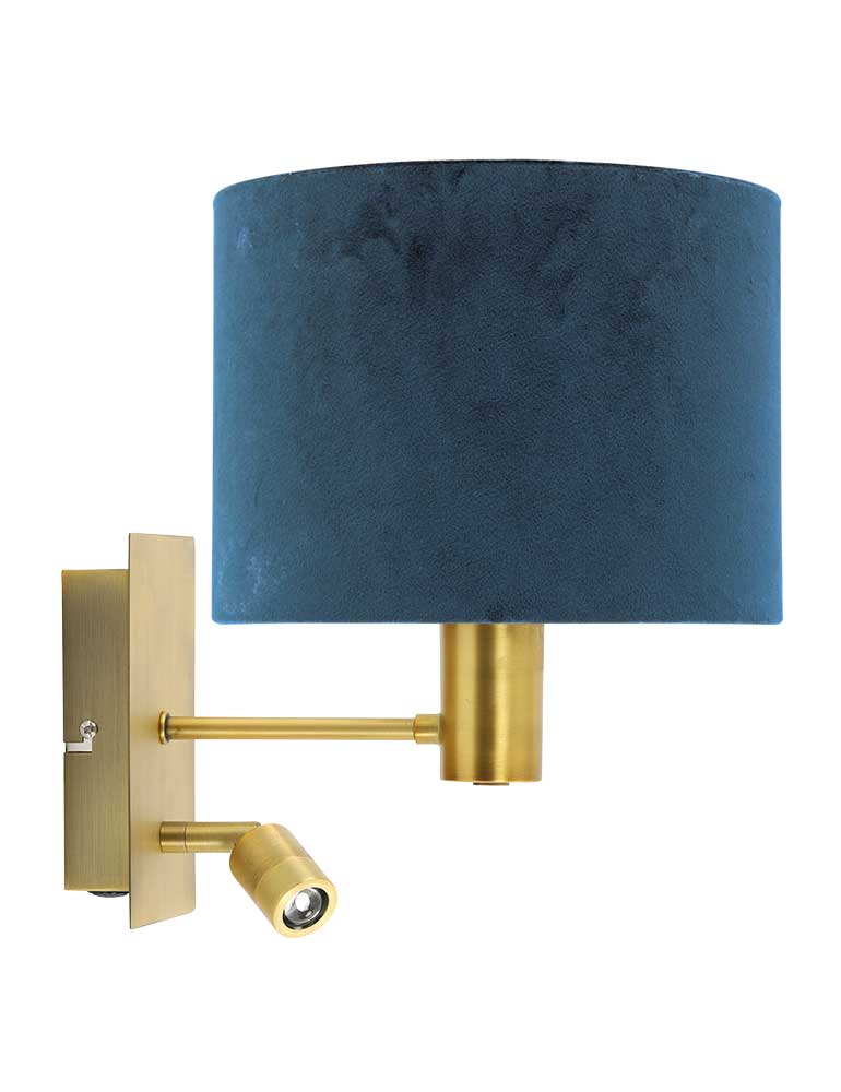 goldene-wandlampe-mit-blauem-schirm-light-&-living-montana-blau-und-bronze-3589br