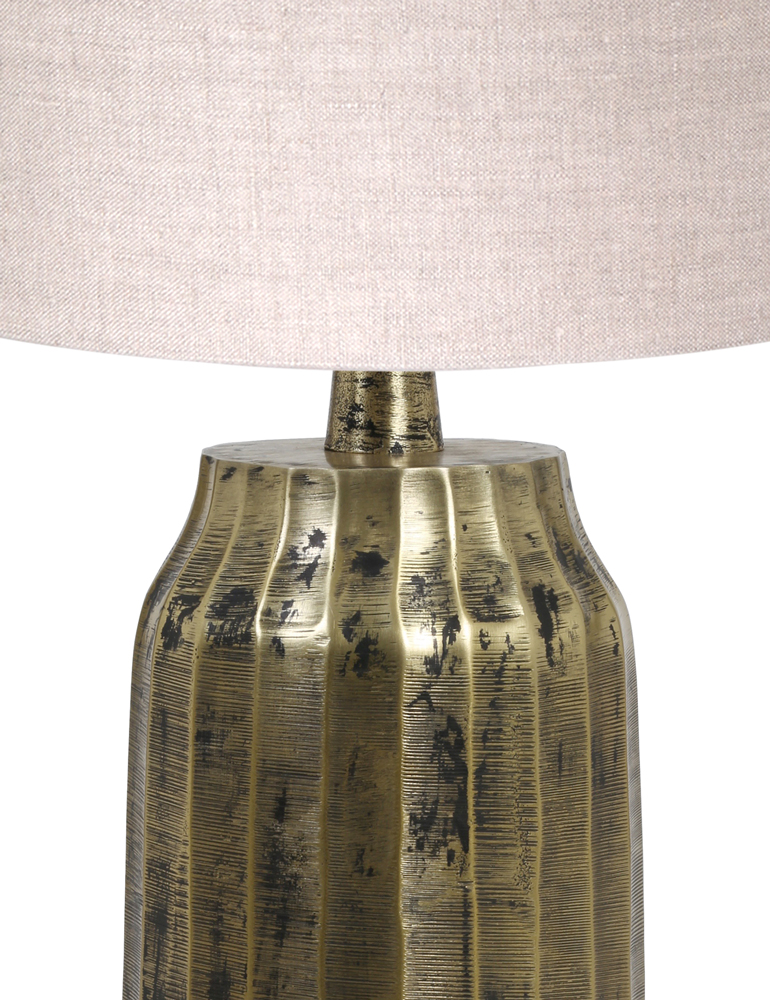 Goldener Lampenfuß mit beigem Schirm Light & Living Timi – Bild 2