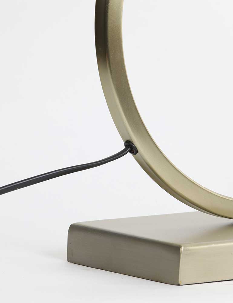 Goldfarbene Tischlampe mit taupefarbenem Schirm Light & Living Liva gold und taupe – Bild 3