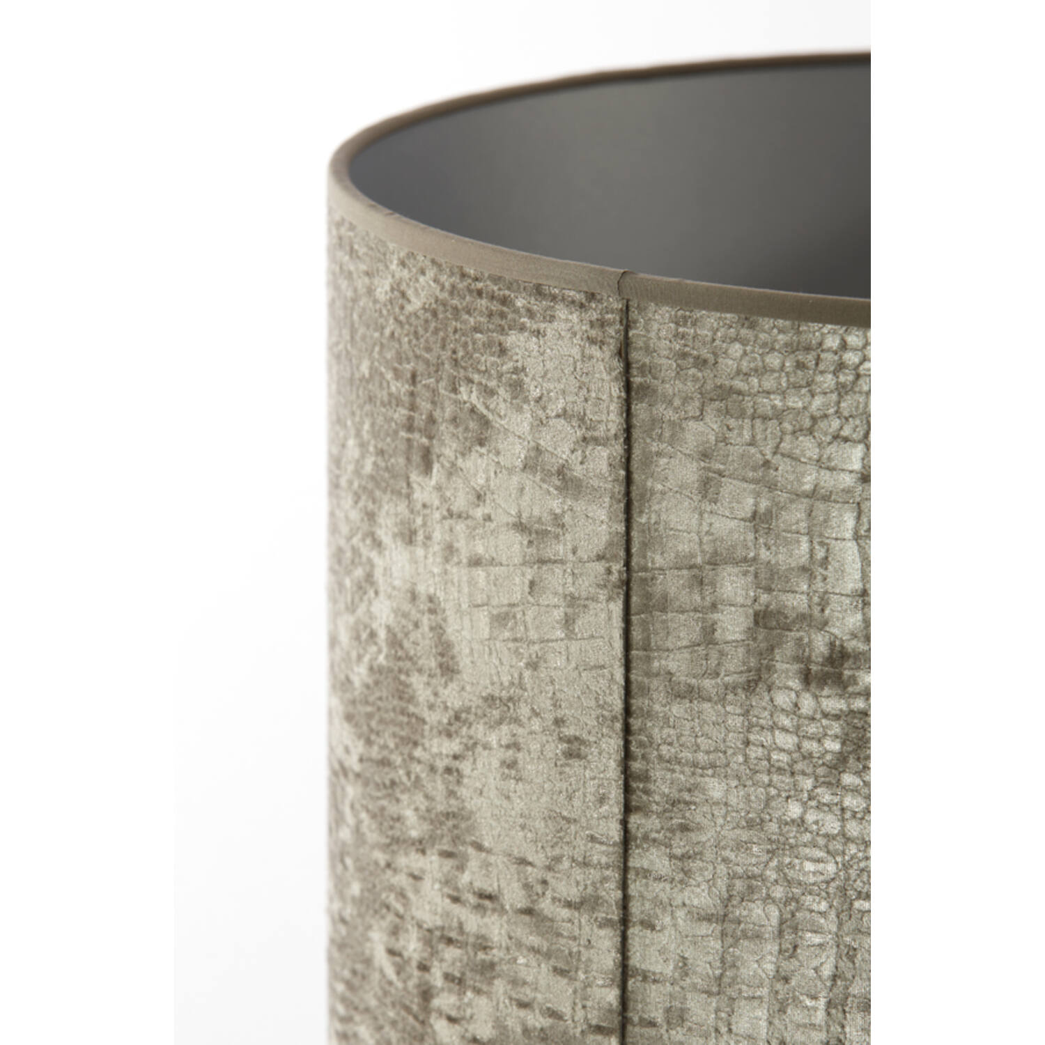 Grauer Lampenschirm Krokodilleder-Optik Light & Living Chelsea – Bild 4