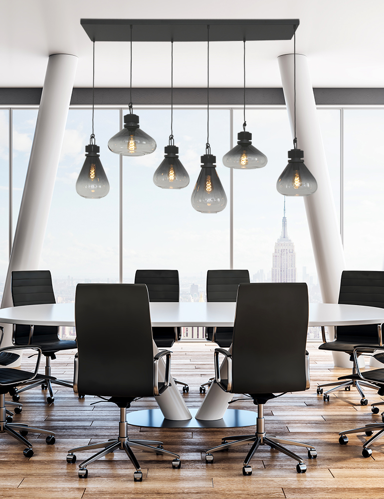 Rétro lampe suspendue en métal noir Steinhauer Flere – Bild 3