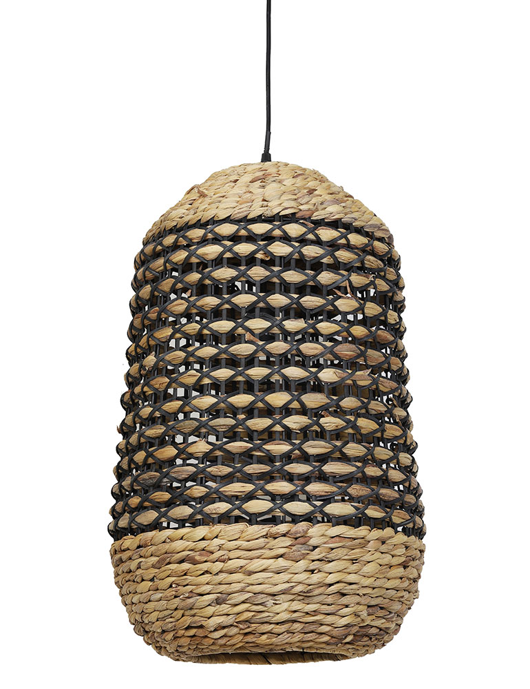 Hängeleuchte geflochten Light & Living schwarz braun – Bild 2