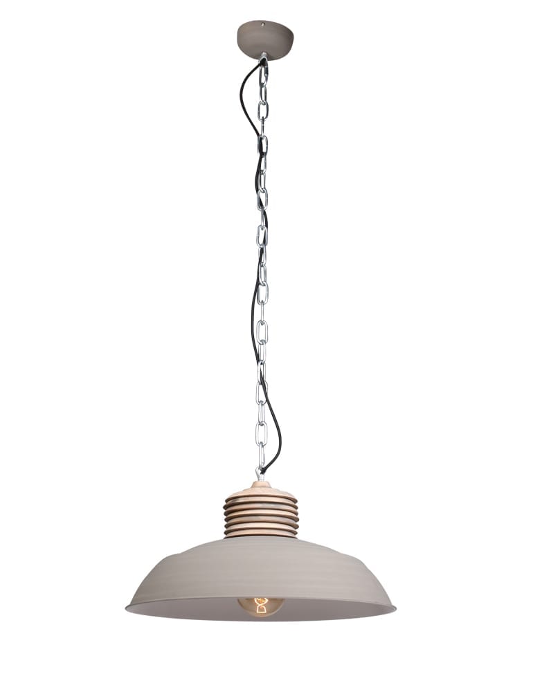 Hängeleuchte mit Holz Mexlite Samso creme ⌀50 cm – Bild 2