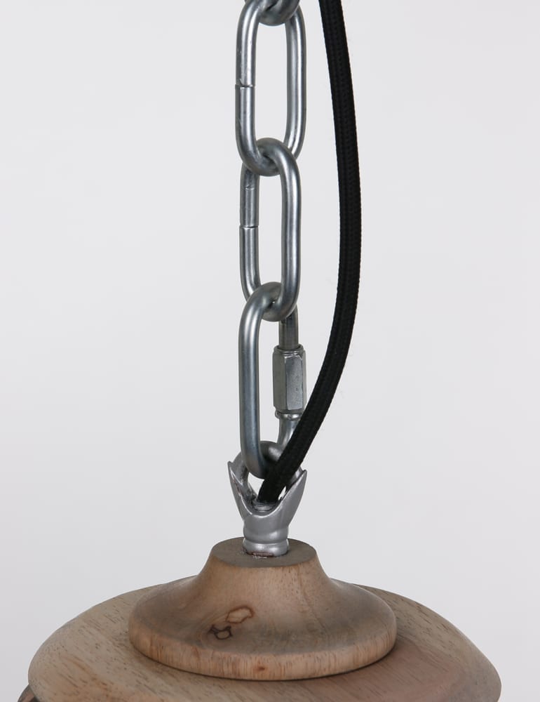 Hängeleuchte mit Holz Mexlite Samso creme ⌀50 cm – Bild 6