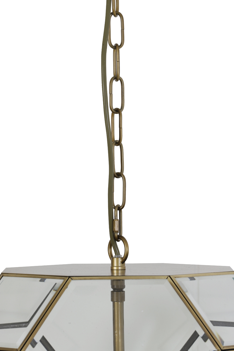 Hanging lamp 34x40 cm LENNOX bronze+glass – Bild 2