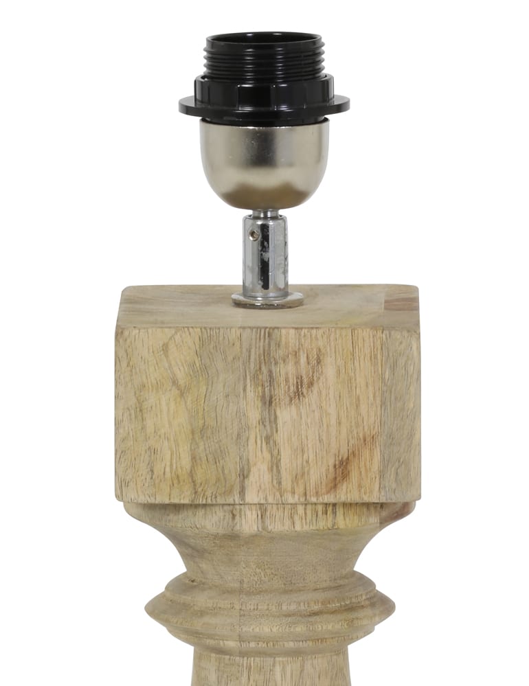 Heller rustikaler Holzlampensockel Light & Living Cumani – Bild 2