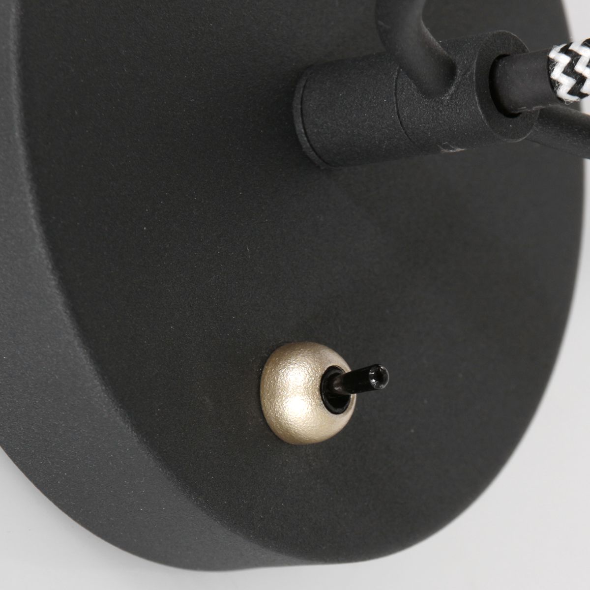 Industrielle schwarz / goldene verstellbare Wandleuchte Mexlite Nove – Bild 11