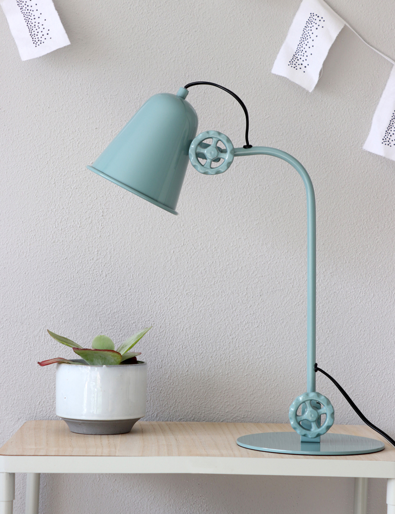 Industrie Tischleuchte Anne Lighting Dolphin grün/grau – Bild 2