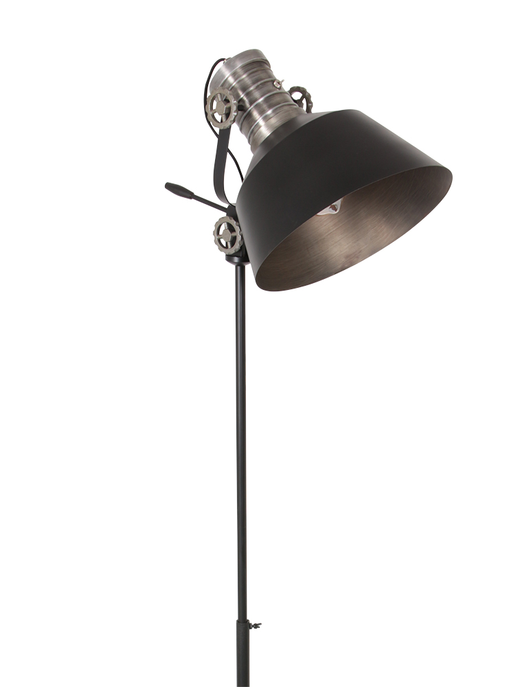 Industrielampe mit Stativ Anne Light & Home Sprocket schwarz – Bild 2