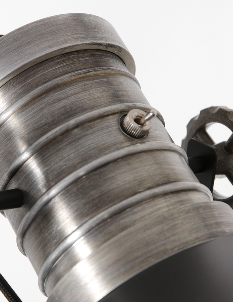 Industrielampe mit Stativ Anne Light & Home Sprocket schwarz – Bild 4