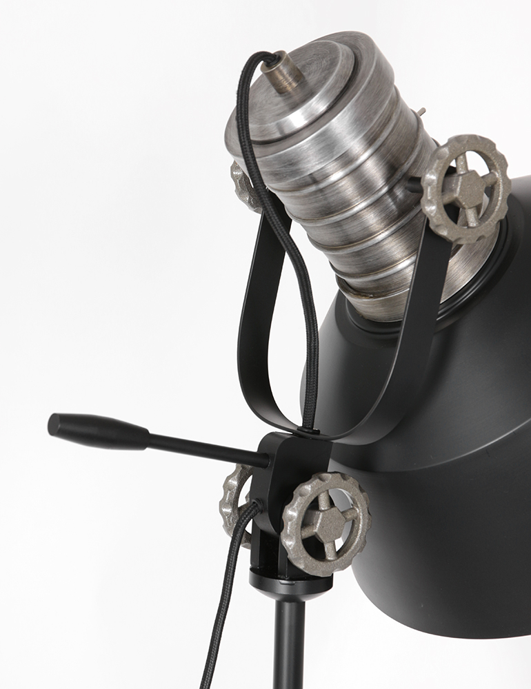 Industrielampe mit Stativ Anne Light & Home Sprocket schwarz – Bild 8