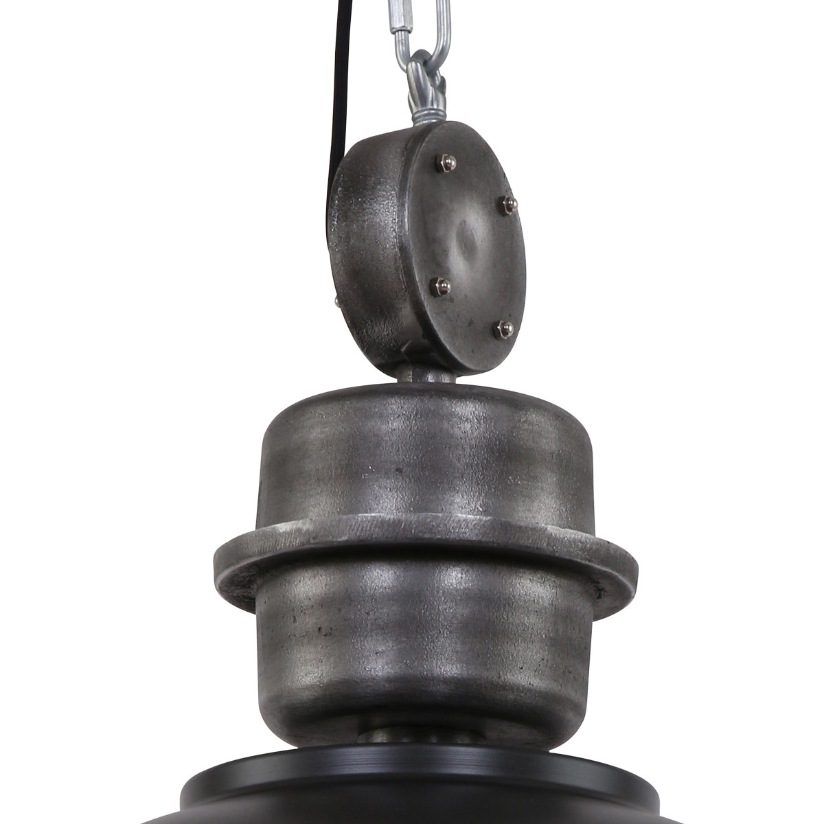 Industrielle schwarze Glas-Metall-Hängeleuchte Steinhauer Bikkel – Bild 6