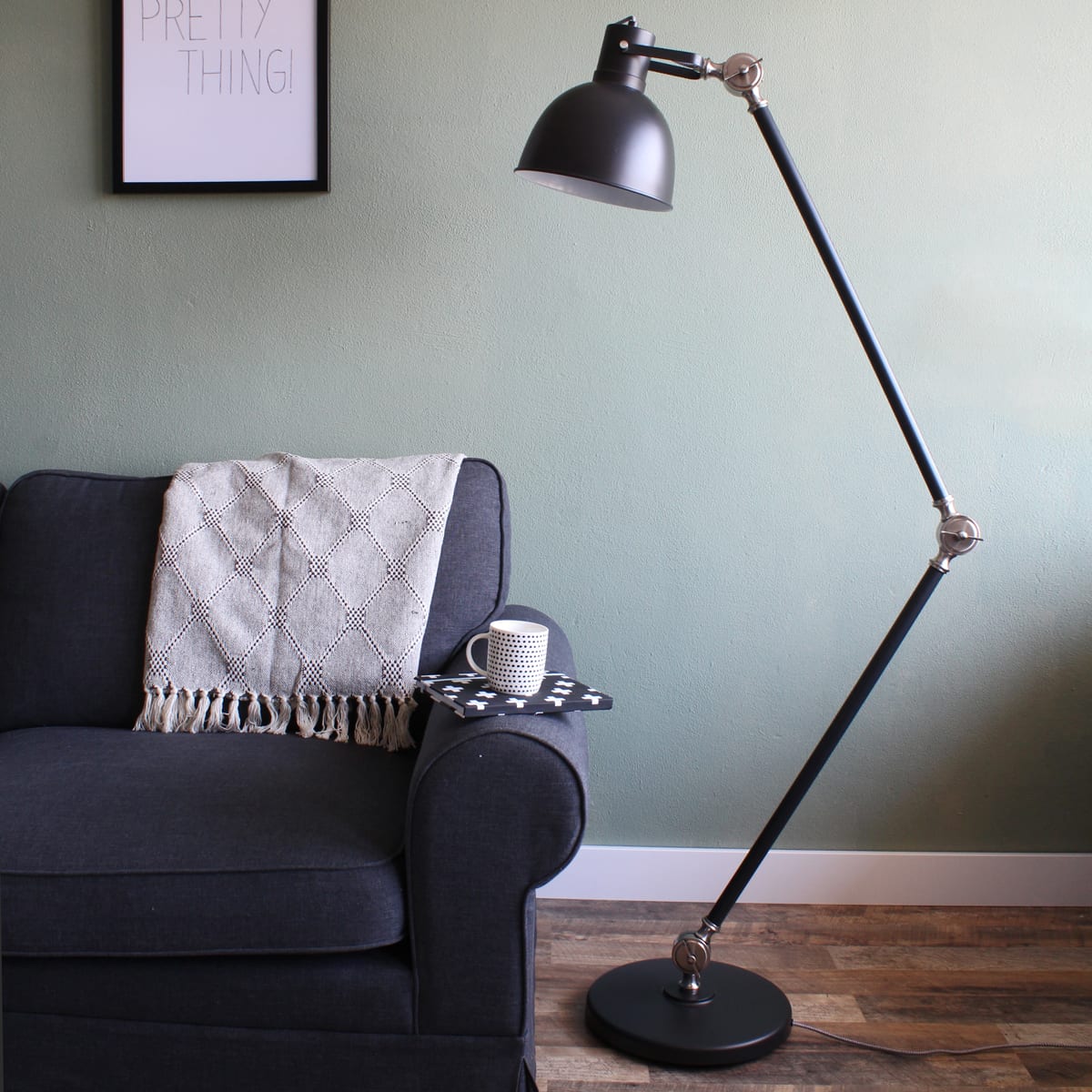 Industrielle Standleuchte Mexlite Cera schwarz 170 cm – Bild 3