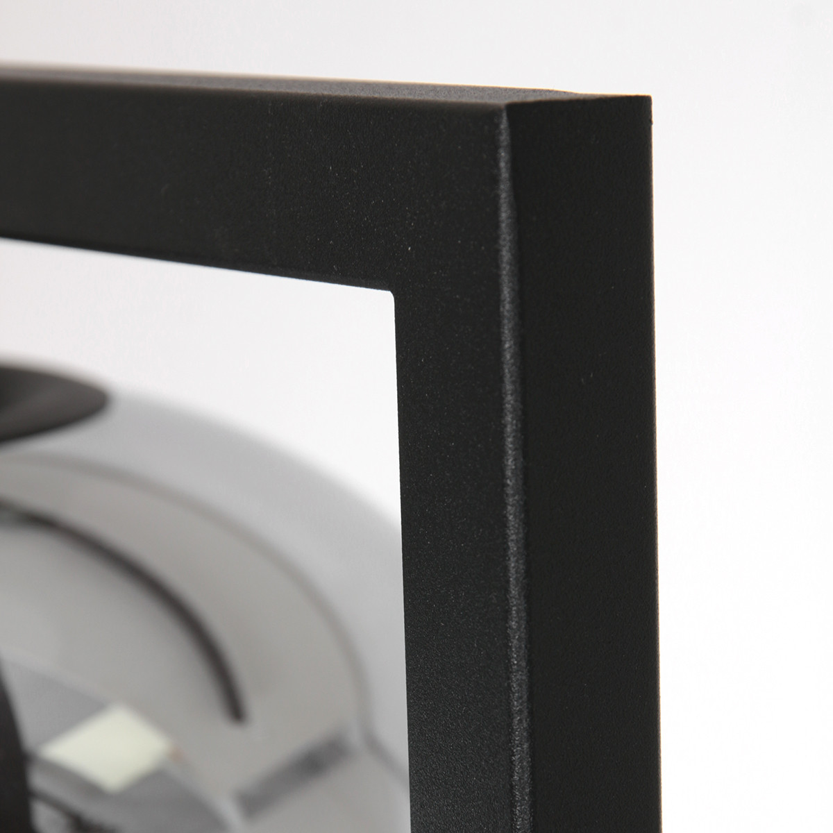 Industrielle schwarze Stehlampe mit Rauchglaskugel Steinhauer Stang – Bild 10