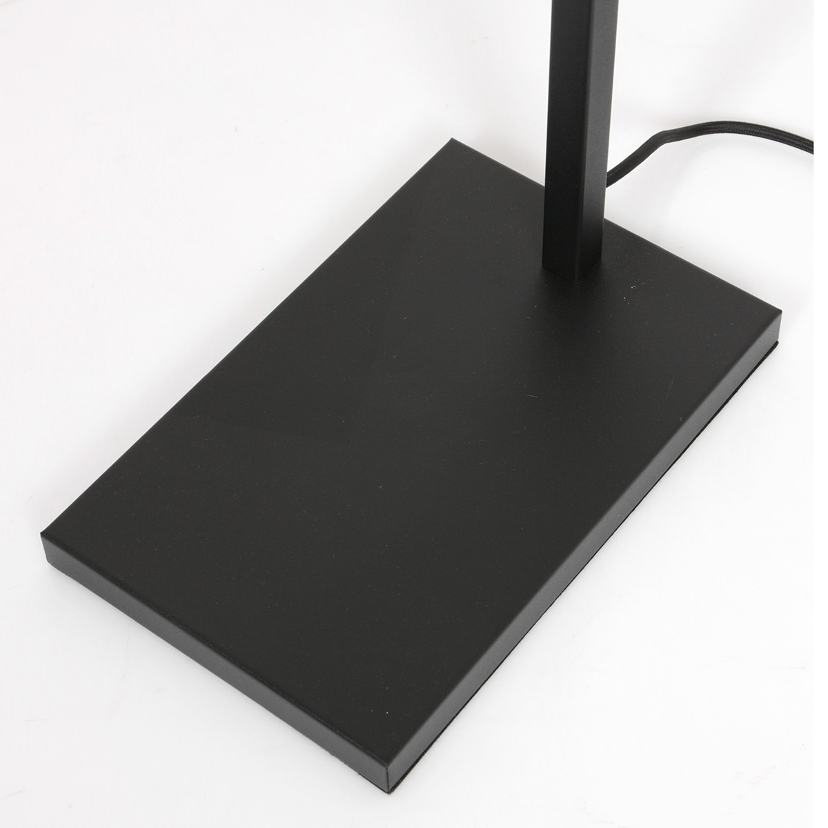 Industrielle schwarze Stehlampe mit Rauchglaskugel Steinhauer Stang – Bild 13