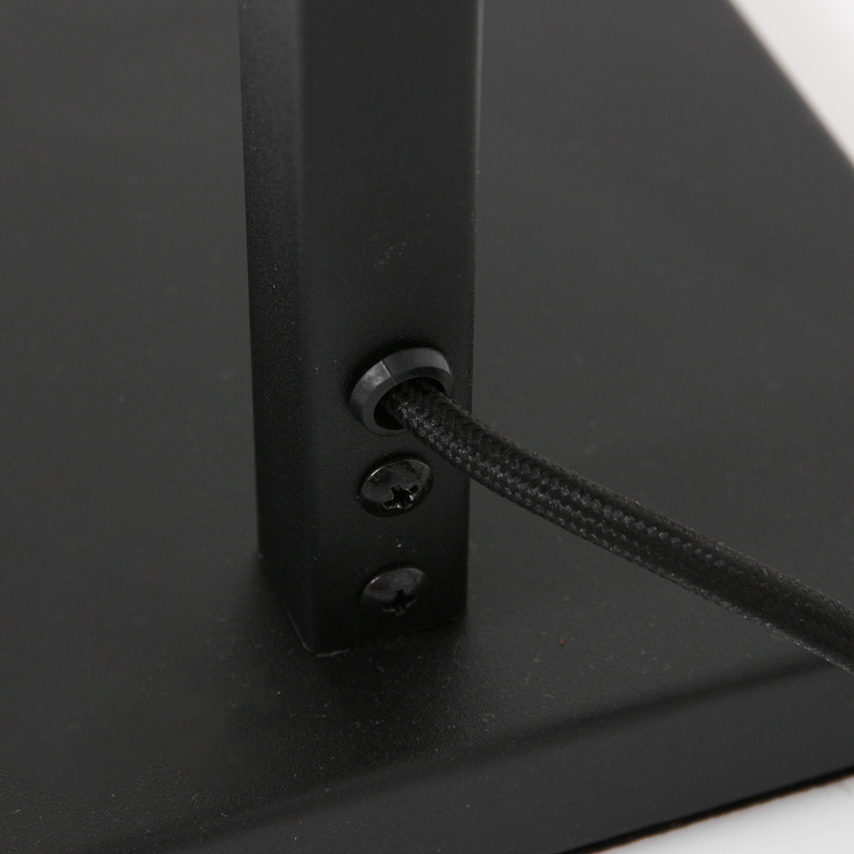 Industrielle schwarze Stehlampe mit Rauchglaskugel Steinhauer Stang – Bild 14