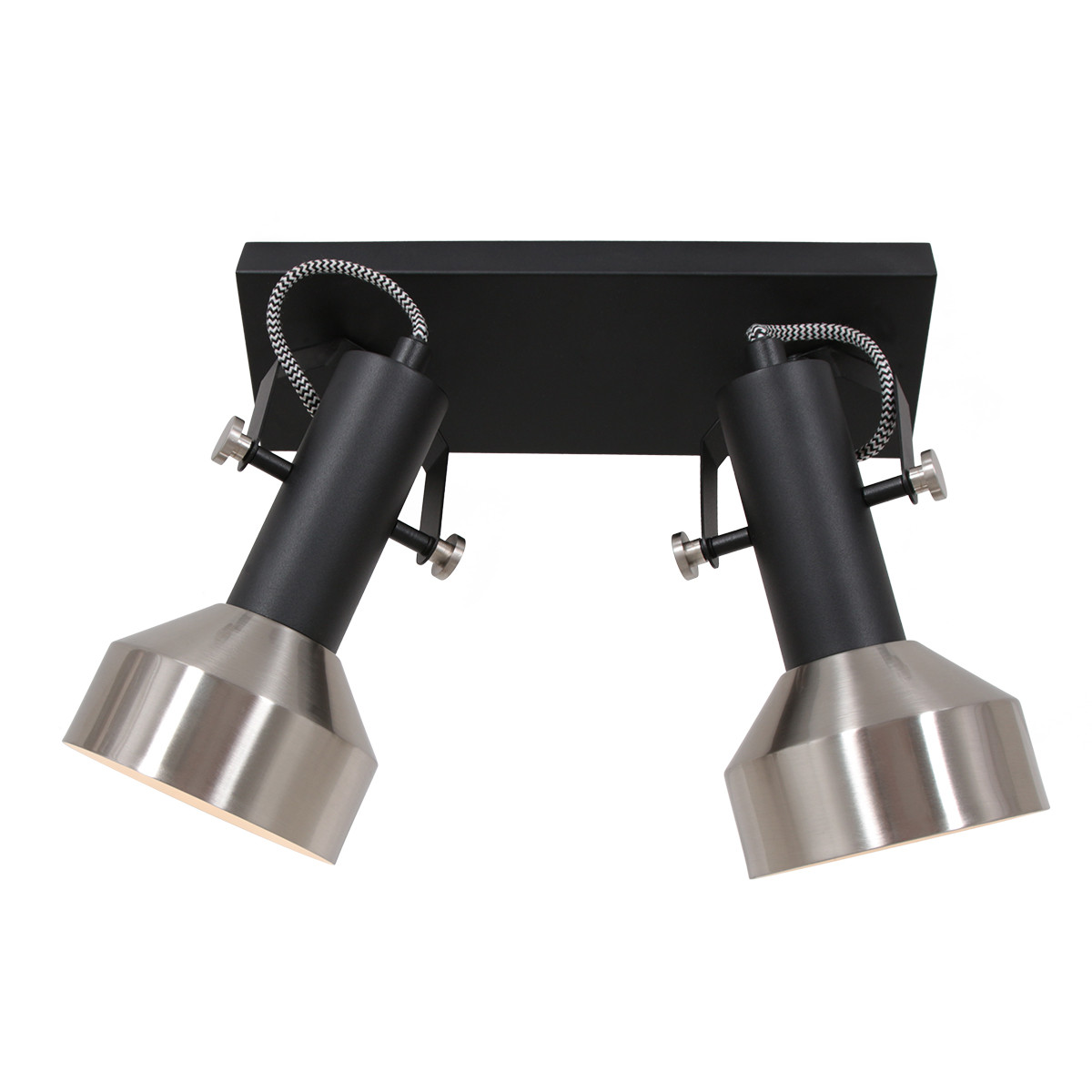 Doppelte Laterne Schwarzer / Stahl Spot Mexlite Acier – Bild 13