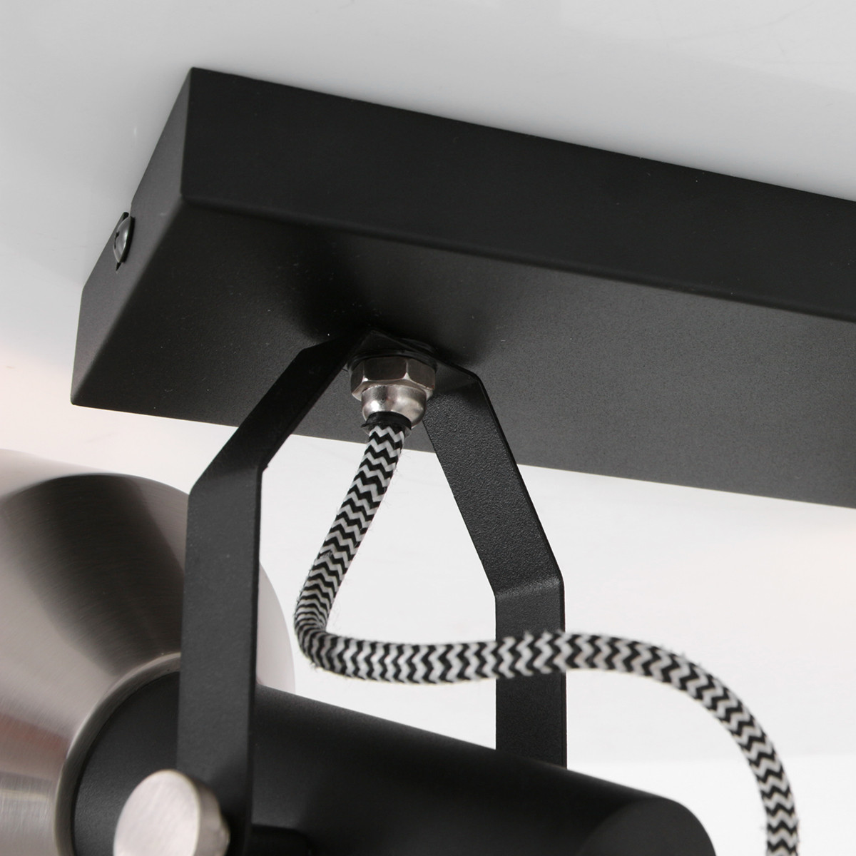 Doppelte Laterne Schwarzer / Stahl Spot Mexlite Acier – Bild 4