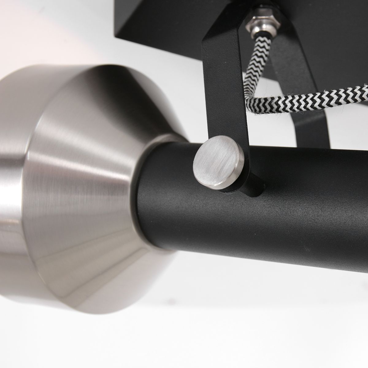 Doppelte Laterne Schwarzer / Stahl Spot Mexlite Acier – Bild 5