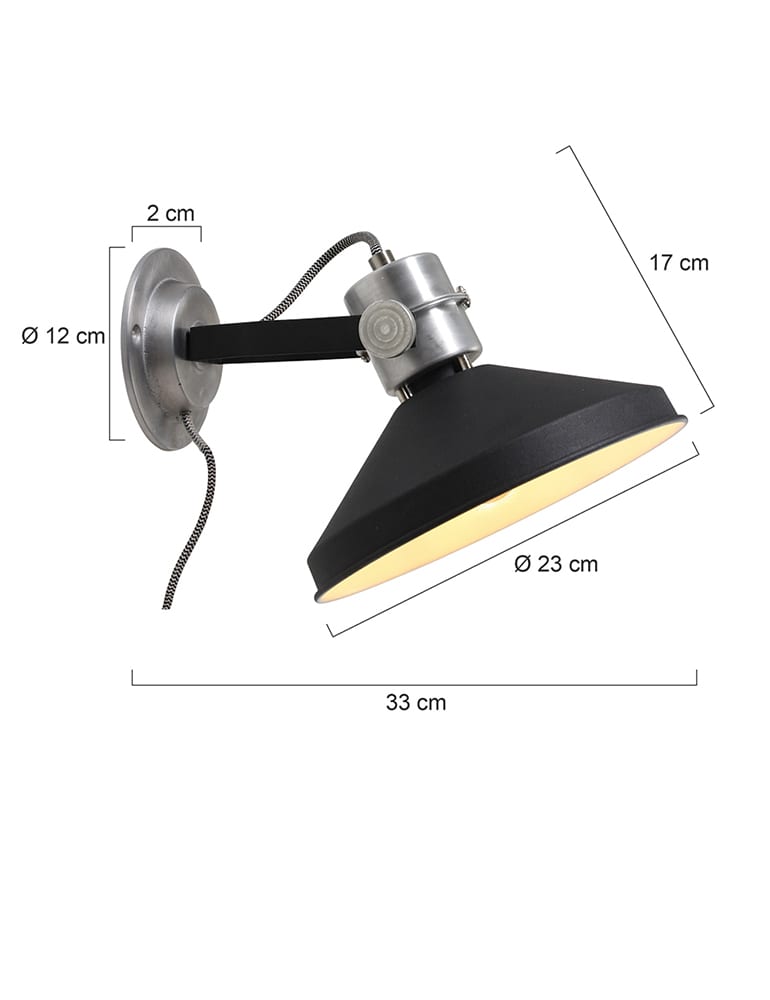 Industriewandleuchte Anne Zappa schwarz – Bild 9