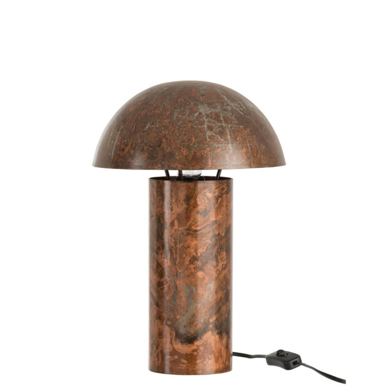klassische-braune-tischlampe-kugelformiger-schirm-jolipa-mushroom-85282-2
