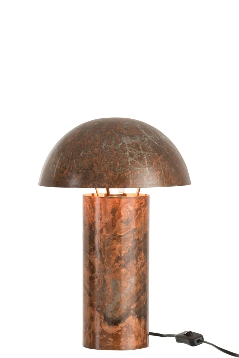 klassische-braune-tischlampe-kugelformiger-schirm-jolipa-mushroom-85282-3