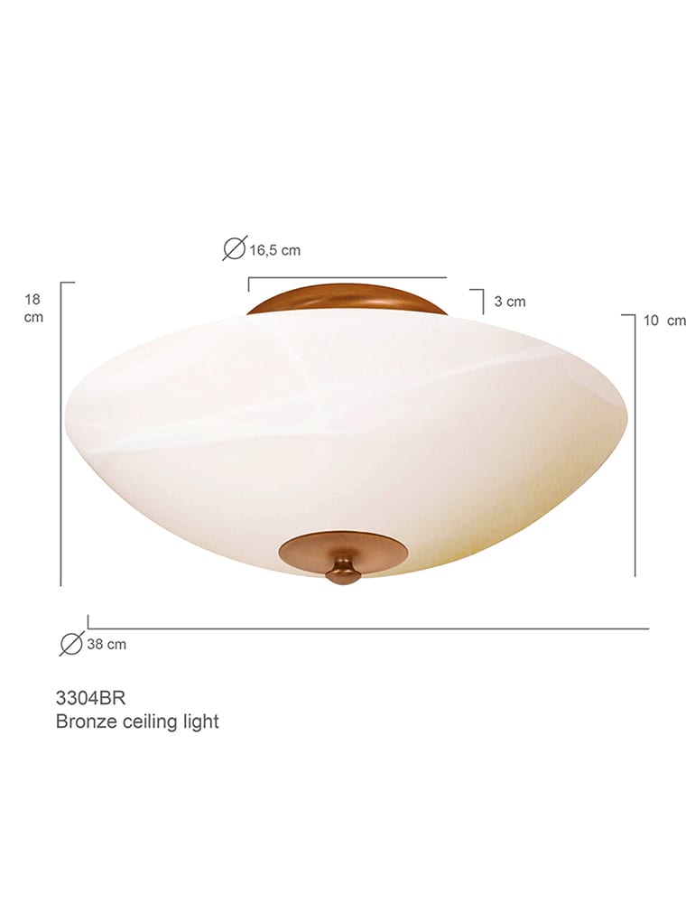 Klassische Deckenleuchte Steinhauer Burgundy Bronze ∅40cm – Bild 12