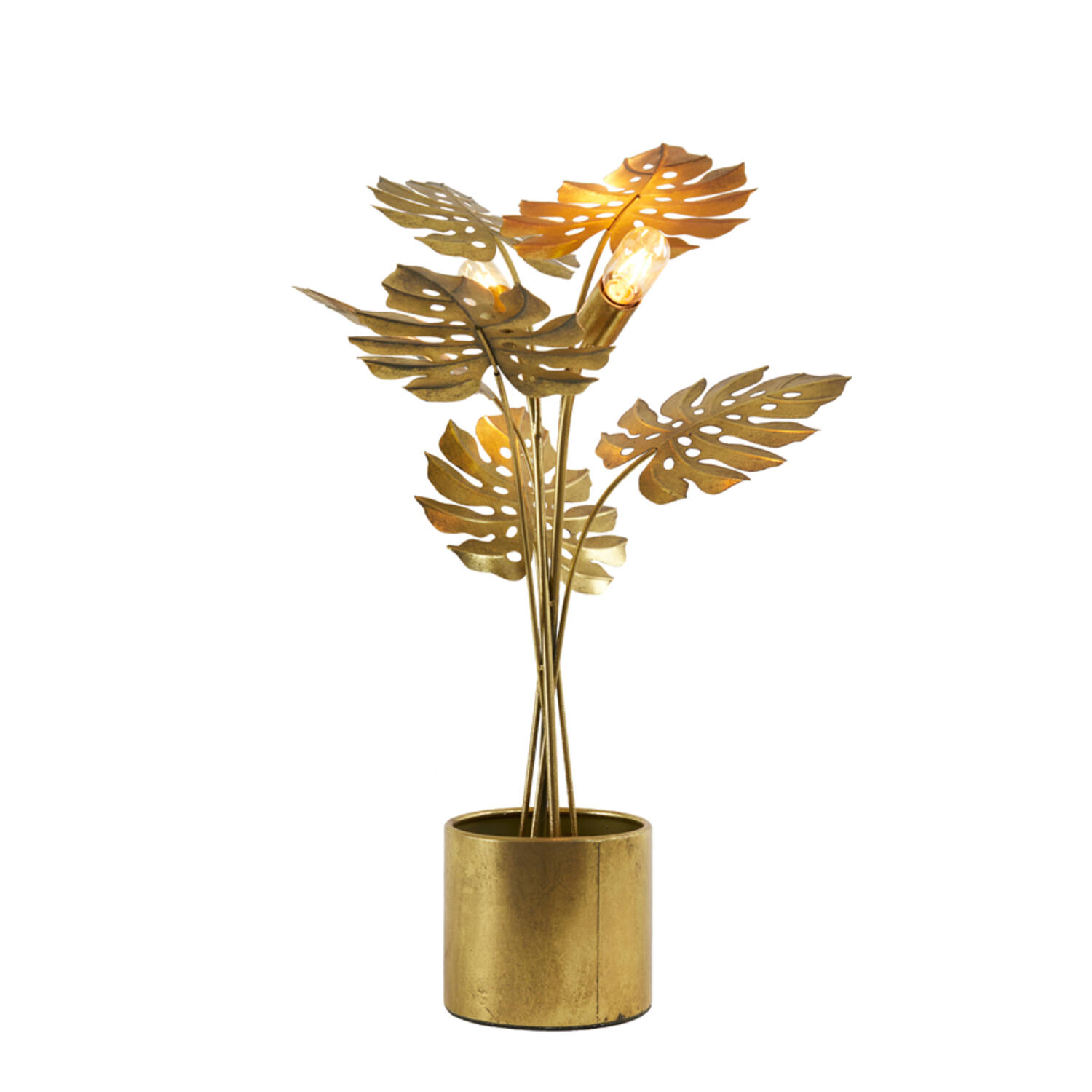 Klassische goldene Pflanzen-Tischlampe Light & Living Cambria – Bild 6