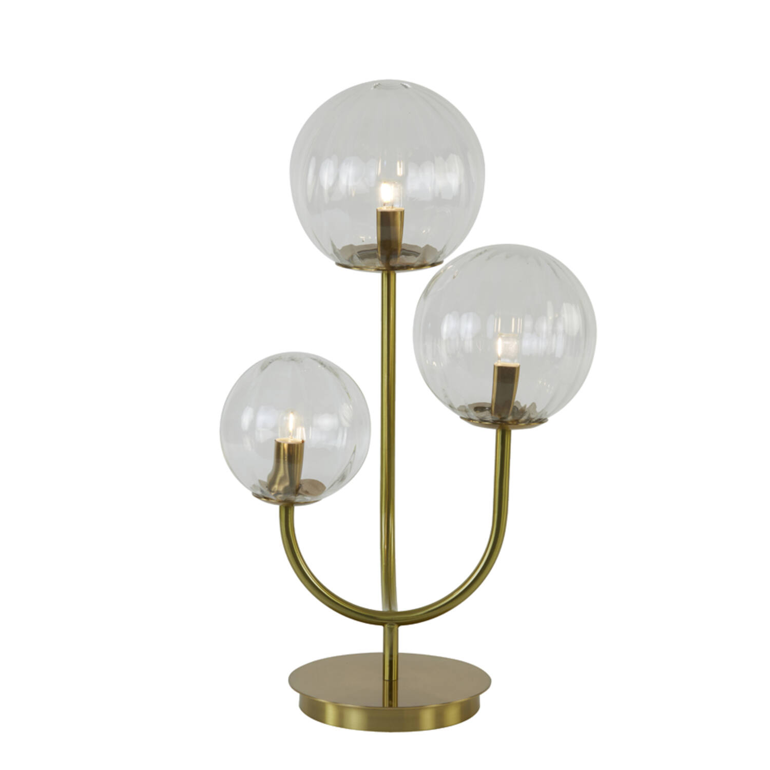 Klassische goldene Tischlampe mit drei Glühbirnen Light & Living Magdala – Bild 4