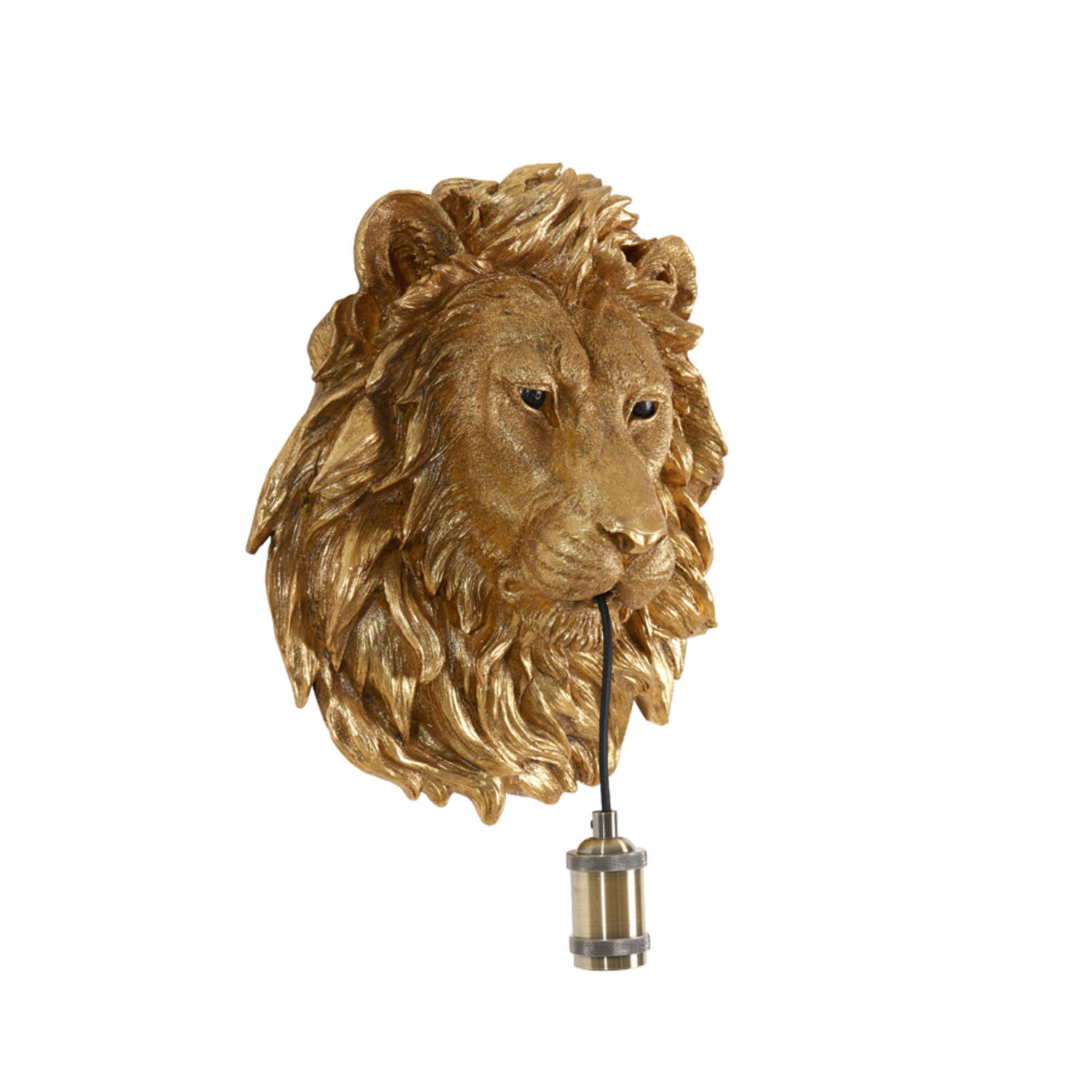 Klassische goldene Wandlampe mit Löwenkopf Light & Living Lion – Bild 2