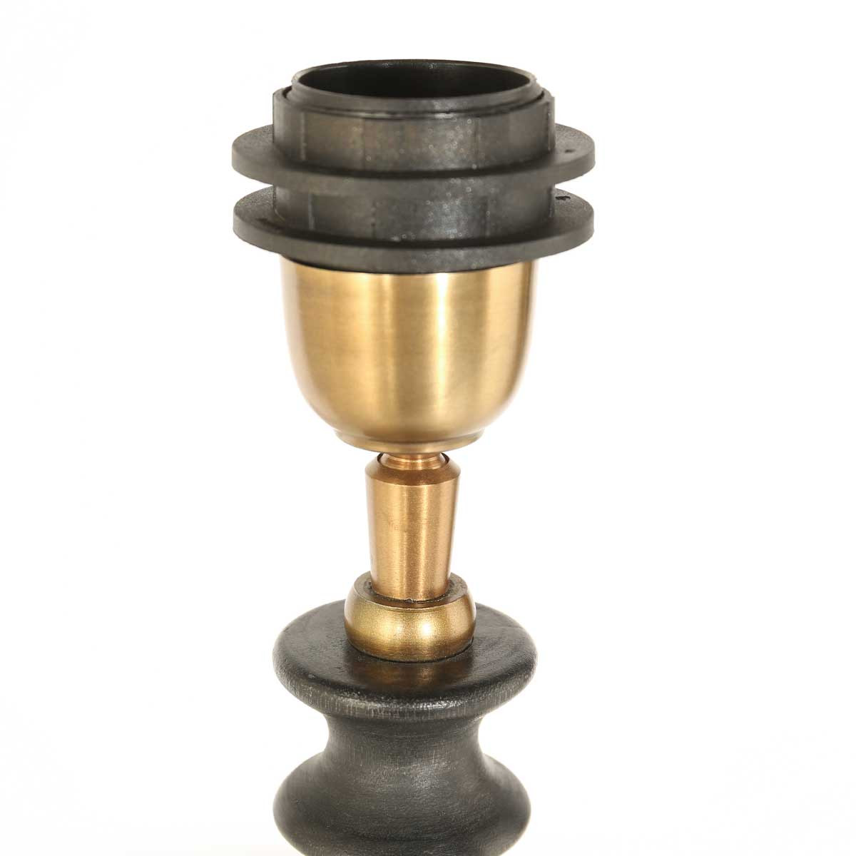 Klassische schwarz-weiße Tischlampe Steinhauer Bois – Bild 3