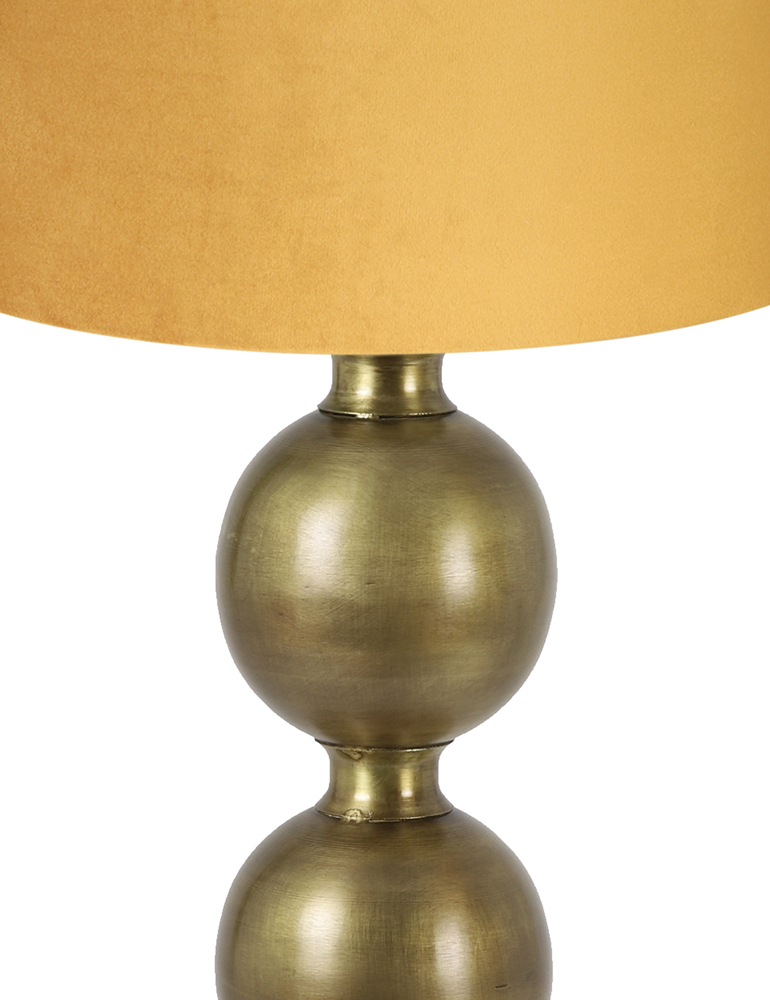 Klassische Tischlampe mit ockerfarbenem Schirm Light & Living Jadey gold – Bild 2