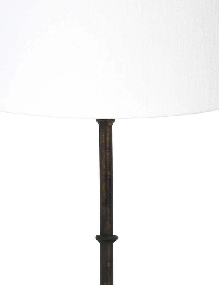 Klassische Tischlampe mit weißem Schirm Light & Living Phuket schwarz – Bild 2