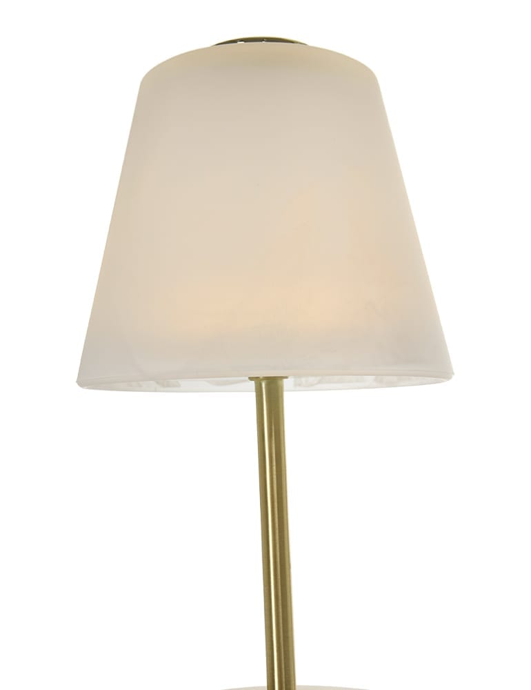 Klassische Tischleuchte Trio Leuchten Emmy Messing – Bild 3