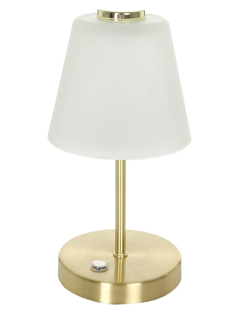 Klassische Tischleuchte Trio Leuchten Emmy Messing – Bild 6