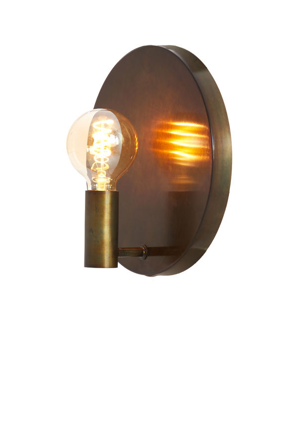 Klassische Wandlampe rund Bronze Light & Living Disc – Bild 10