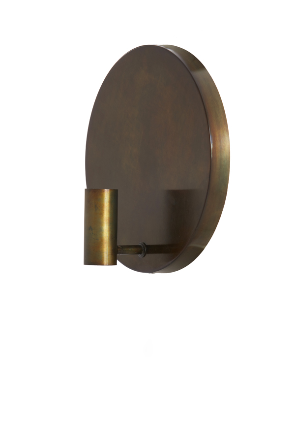 Klassische Wandlampe rund Bronze Light & Living Disc – Bild 4