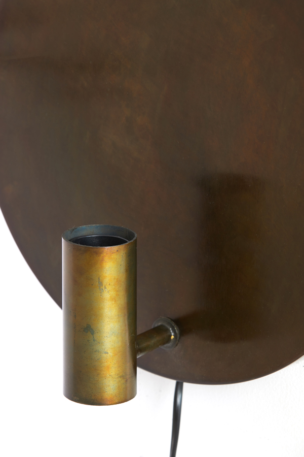 Klassische Wandlampe rund Bronze Light & Living Disc – Bild 5