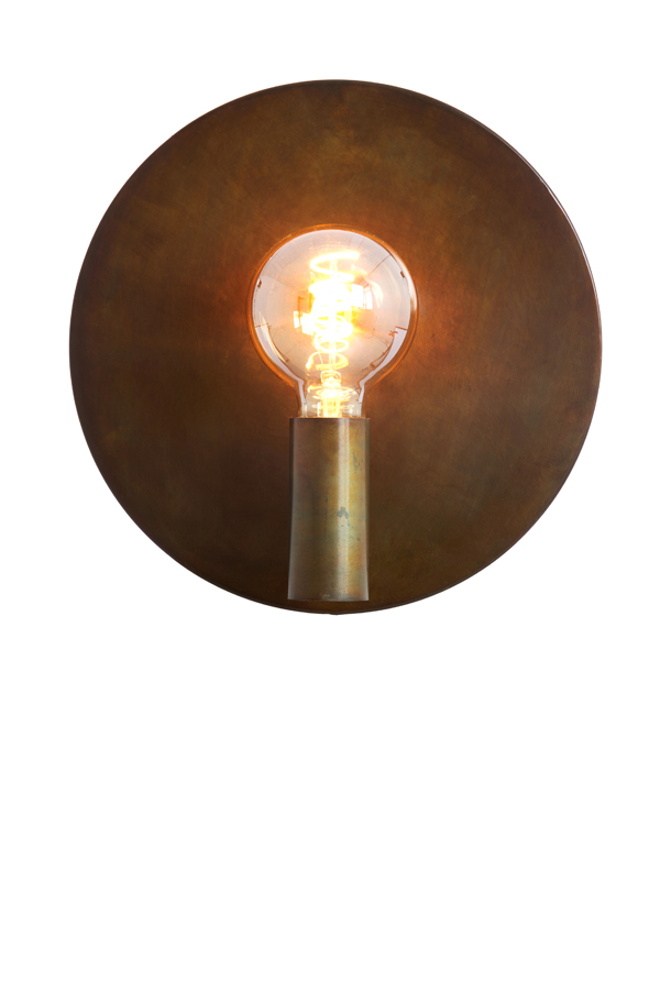 Klassische Wandlampe rund Bronze Light & Living Disc – Bild 9