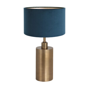 klassischer-lamepnschirm-mit-blauem-lampenschirm-steinhauer-brass-bronze-7309br-2