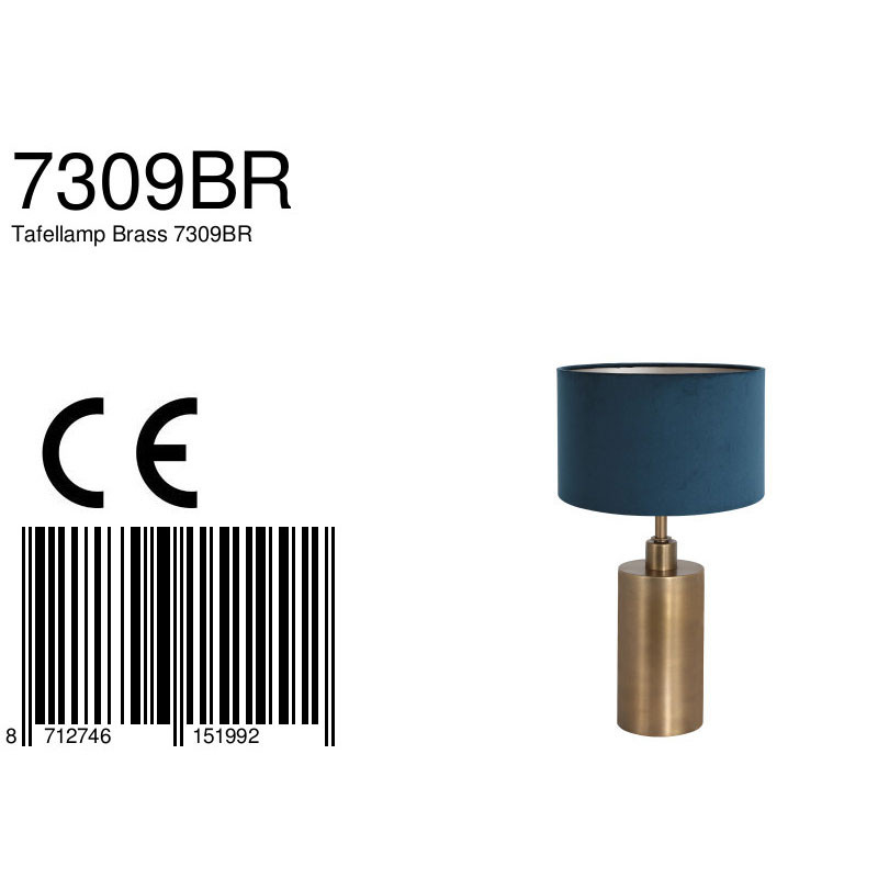 Klassischer Lamepnschirm mit blauem Lampenschirm Steinhauer Brass – Bild 7