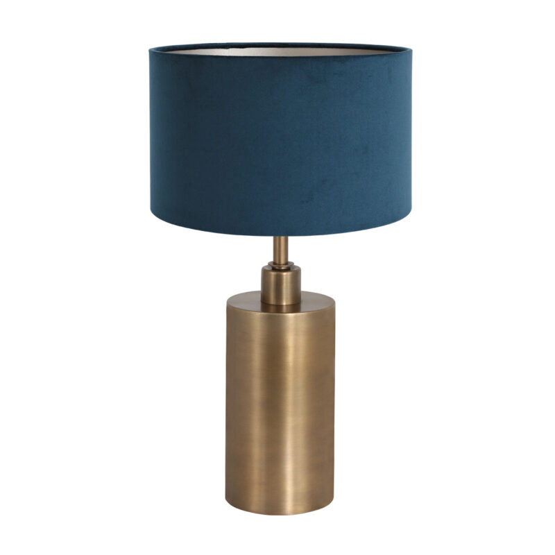 klassischer-lamepnschirm-mit-blauem-lampenschirm-steinhauer-brass-bronze-7309br