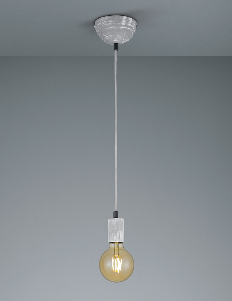 Kleine Pendelleuchte modern Trio Leuchten Cord Betonlook – Bild 2