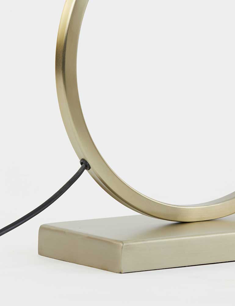 Kreisrunde Tischlampe mit Schirm Light & Living Liva gold – Bild 4