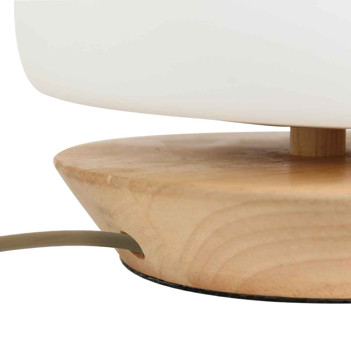 Moderne Naturholz Glas-Tischlampe Steinhauer Ancilla – Bild 5