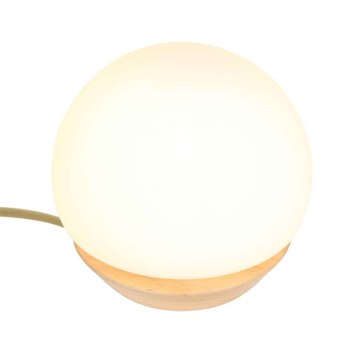 Moderne Naturholz Glas-Tischlampe Steinhauer Ancilla – Bild 9