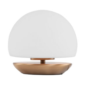 Alternative view of Klassische bronzenen Glas-Metall-Tischlampe Steinhauer Ancilla