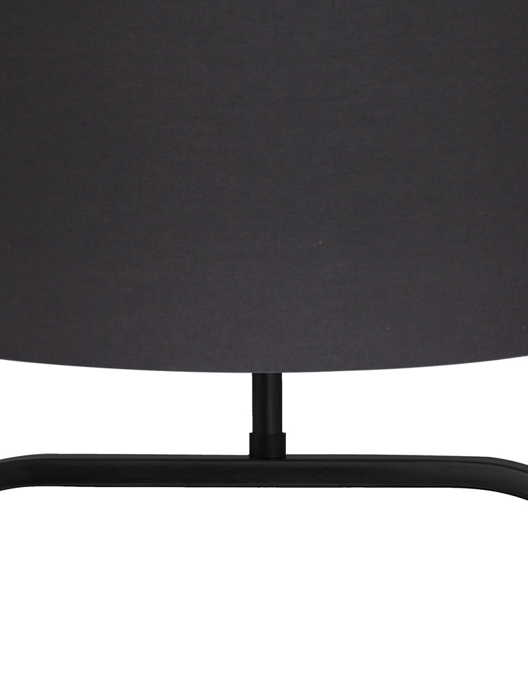 Lampenfuß oval mit schwarzer Schirm Light & Living Jamiro schwarz – Bild 2