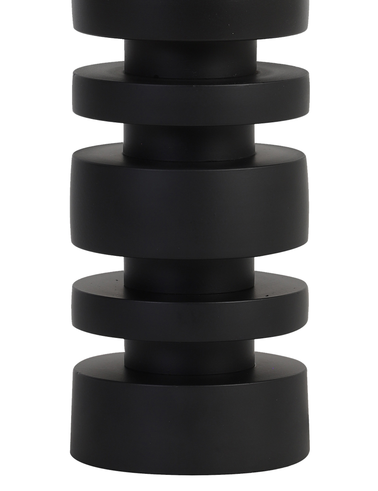 Lampensockel Disc mit blauem Samtschirm Light & Living Desley schwarz – Bild 4